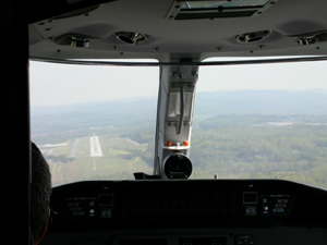 Landing at the Ashville, NC airport